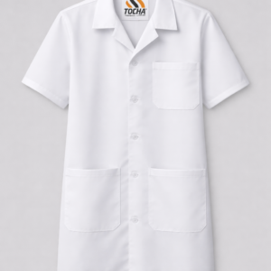 AVENTAL PROFISSIONAL MANGA CURTA 5/8 OXFORD - BRANCO