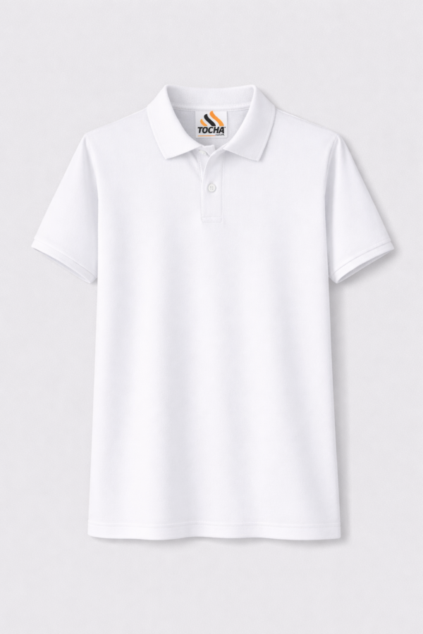 POLO BABY LOOK P.A MANGA CURTA - BRANCO