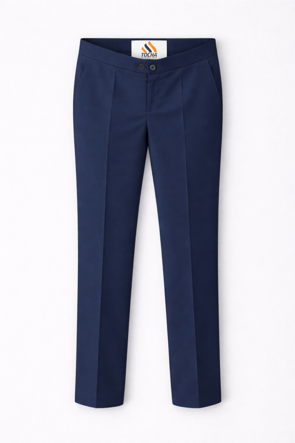 CALÇA SOCIAL FEM - COS BAIXO OXFORD - AZUL MARINHO