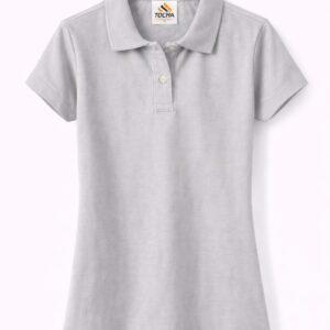 POLO BABY LOOK P.A MANGA CURTA - CINZA