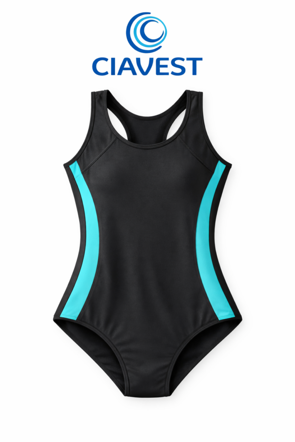 MAIÔ CIAVEST - PRETO & VERDE ÁGUA